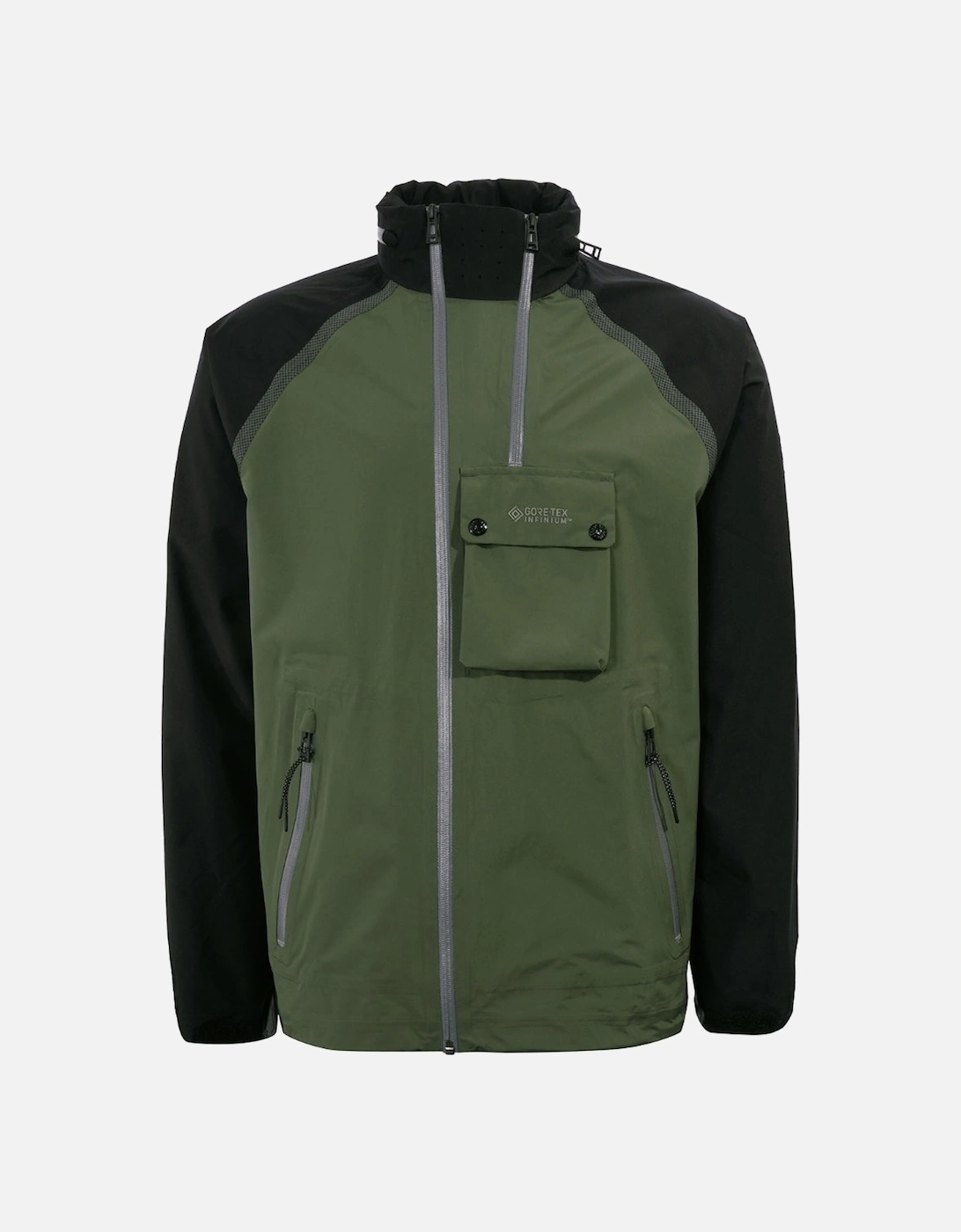 Solid Twin Pewter Green Waterproof Track Jacket, 6 of 5