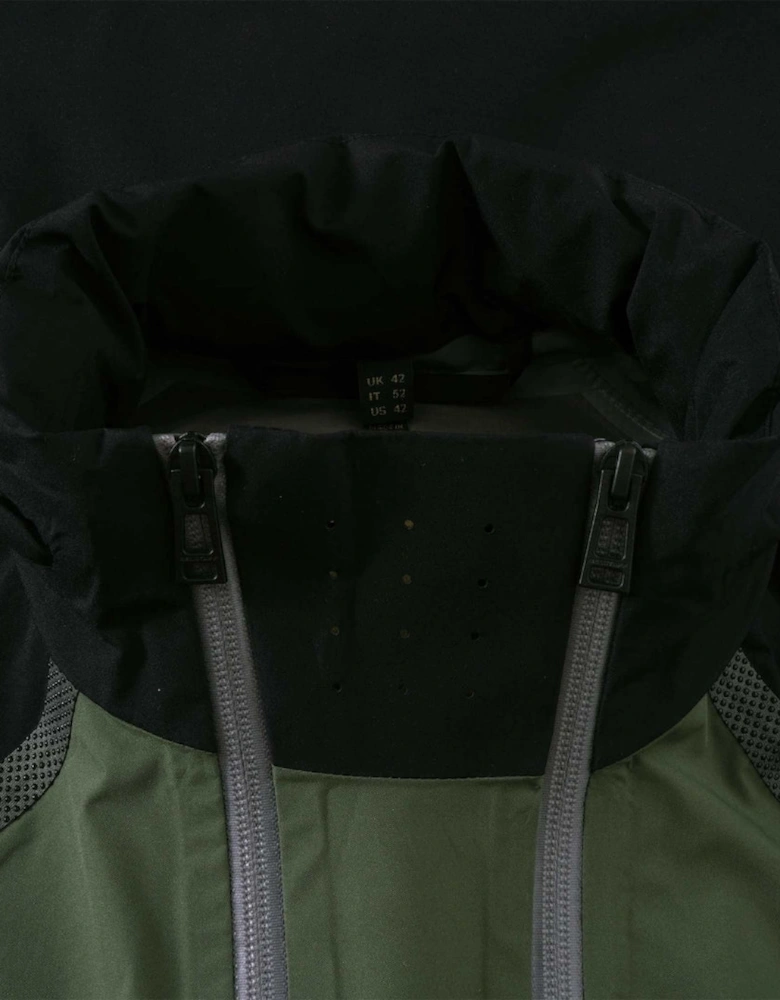 Solid Twin Pewter Green Waterproof Track Jacket