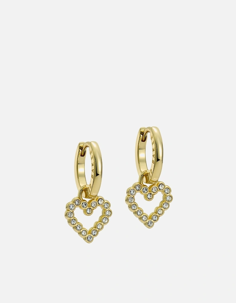 Amora Halo Gold-Plated Heart Earrings