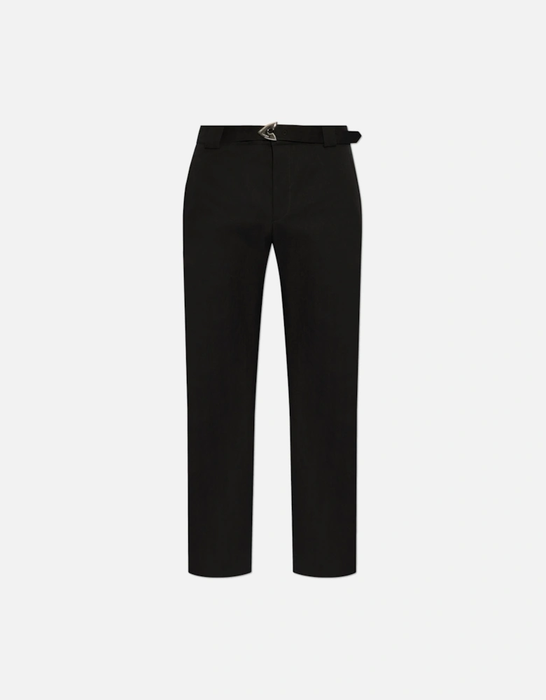 Technical Cotton Belt Trousers Black