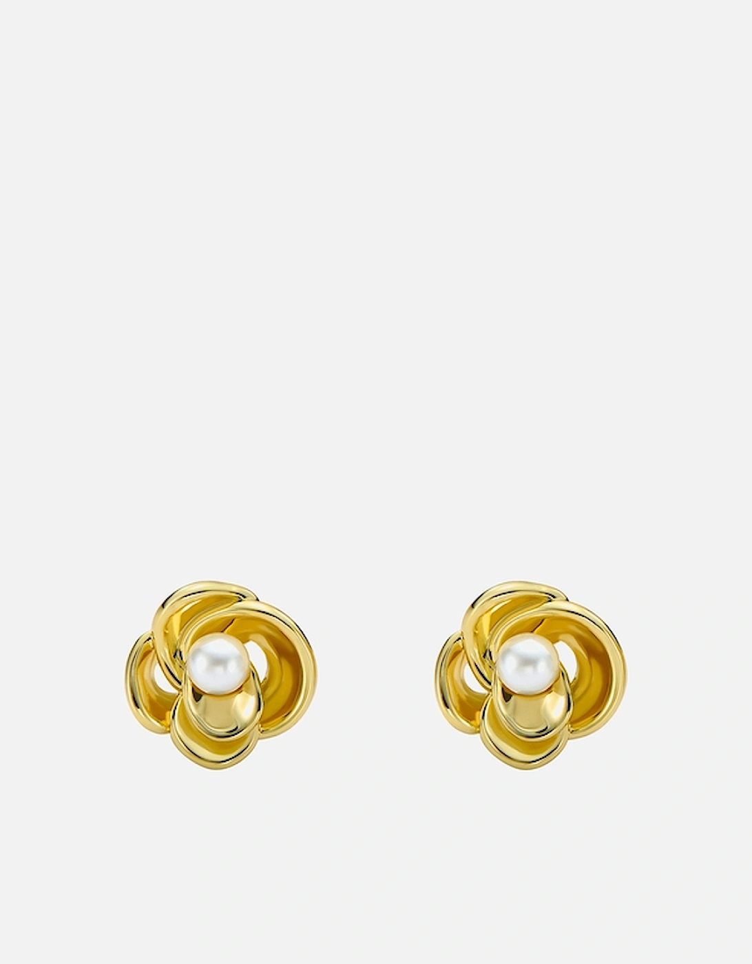 Flo Pearl Gold-Plated Flower Earrings, 2 of 1