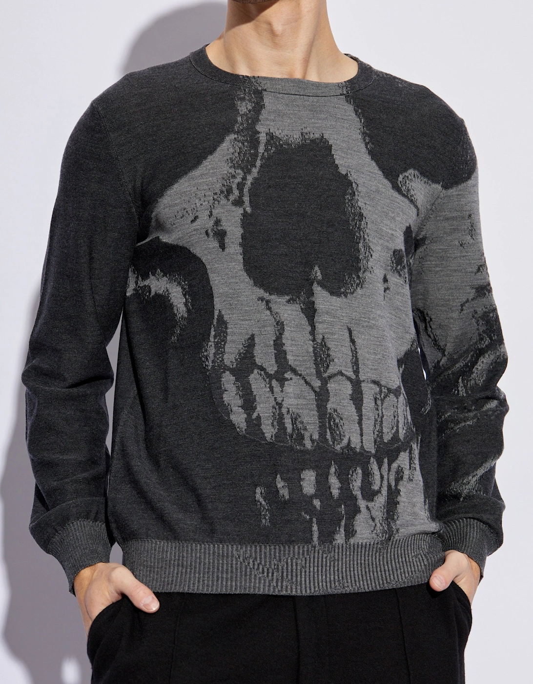 Exploded Skull Sweater Black