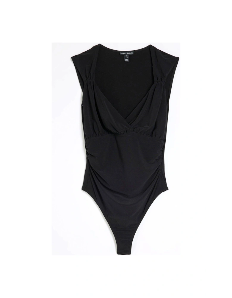 Ruched Wrap Body - Black