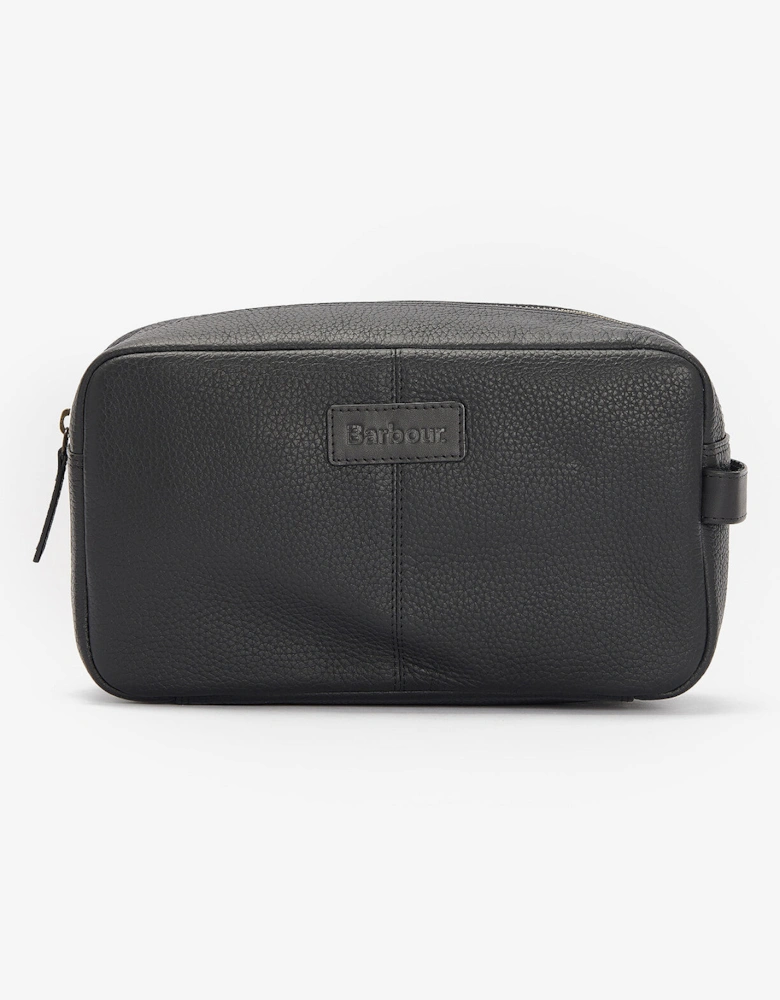 HIGHGATE LEATHER Mens Wash Bag Black