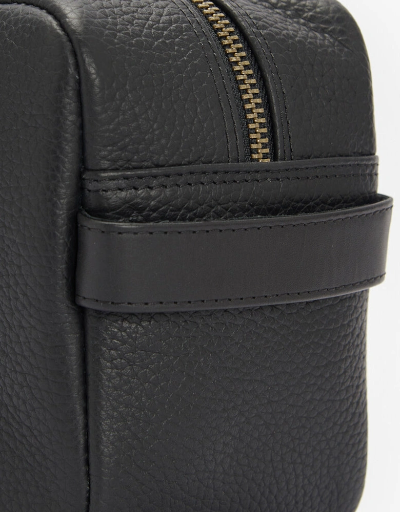 HIGHGATE LEATHER Mens Wash Bag Black