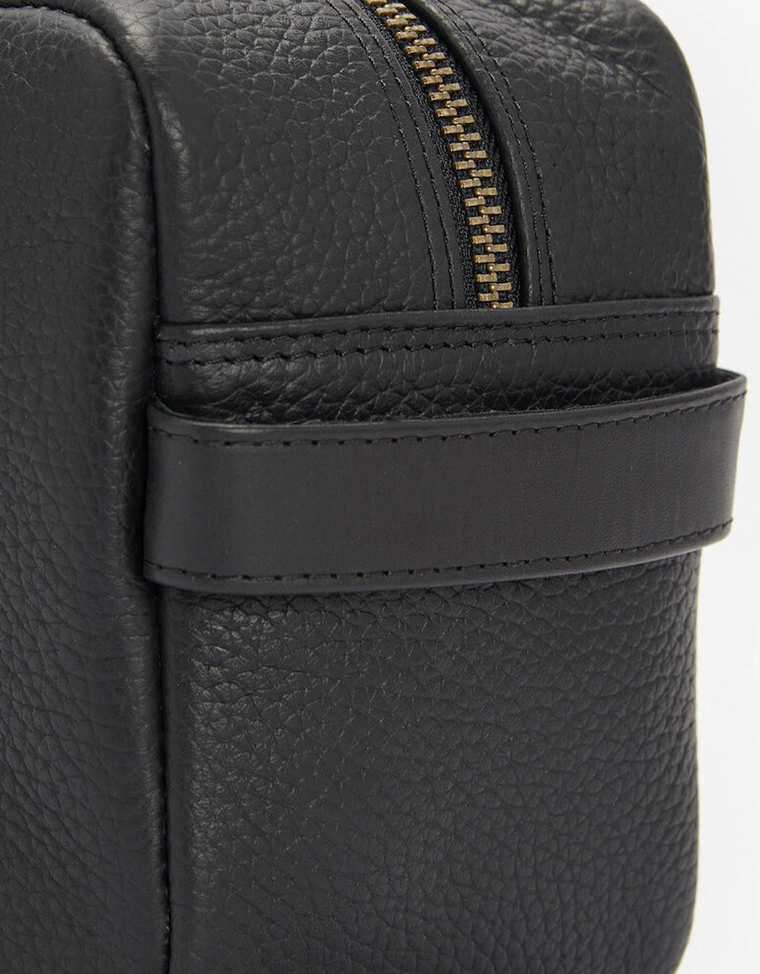 HIGHGATE LEATHER Mens Wash Bag Black