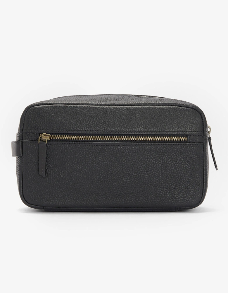 HIGHGATE LEATHER Mens Wash Bag Black