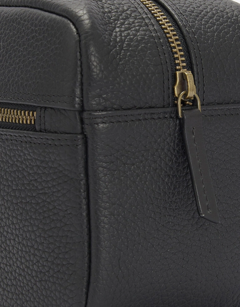 HIGHGATE LEATHER Mens Wash Bag Black