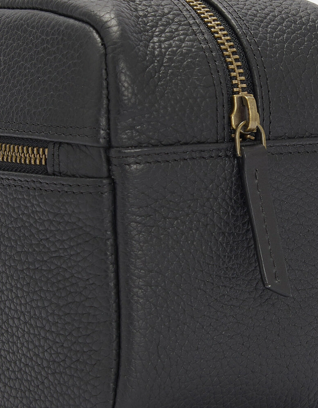 HIGHGATE LEATHER Mens Wash Bag Black