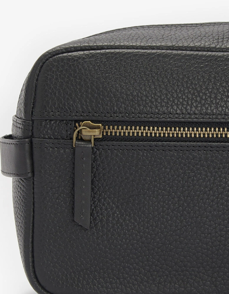 HIGHGATE LEATHER Mens Wash Bag Black