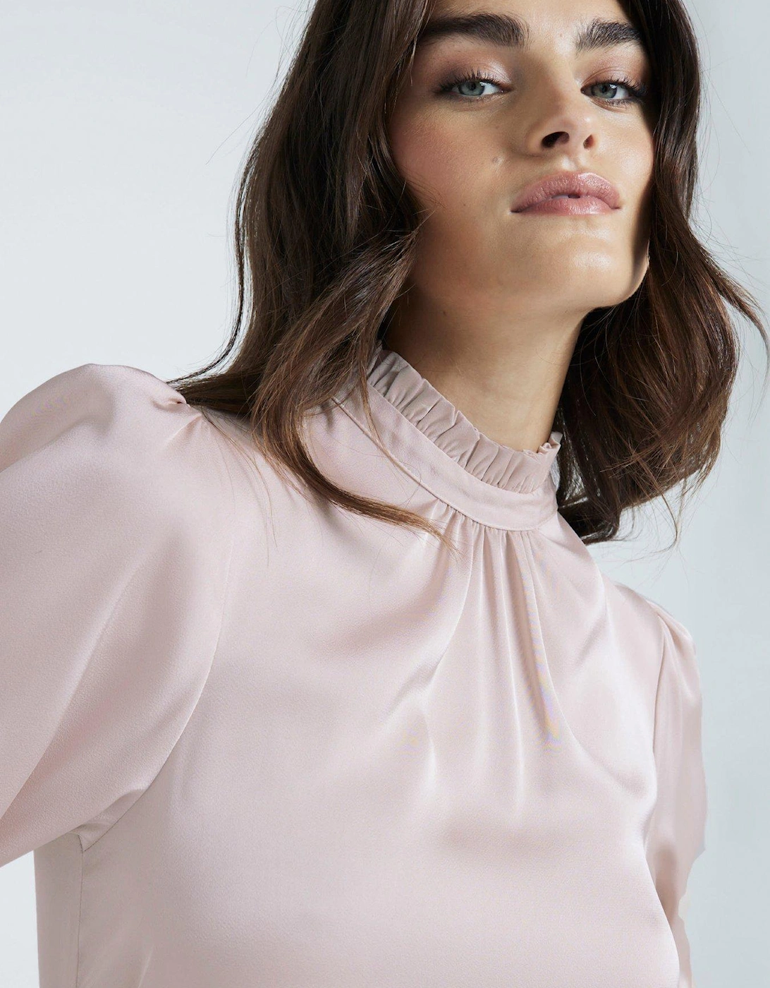 Ruffle Detail Blouse - Light Pink