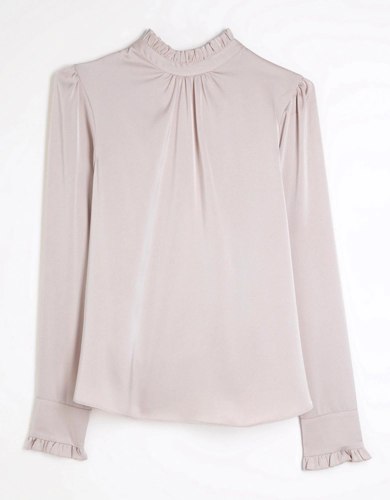 Ruffle Detail Blouse - Light Pink