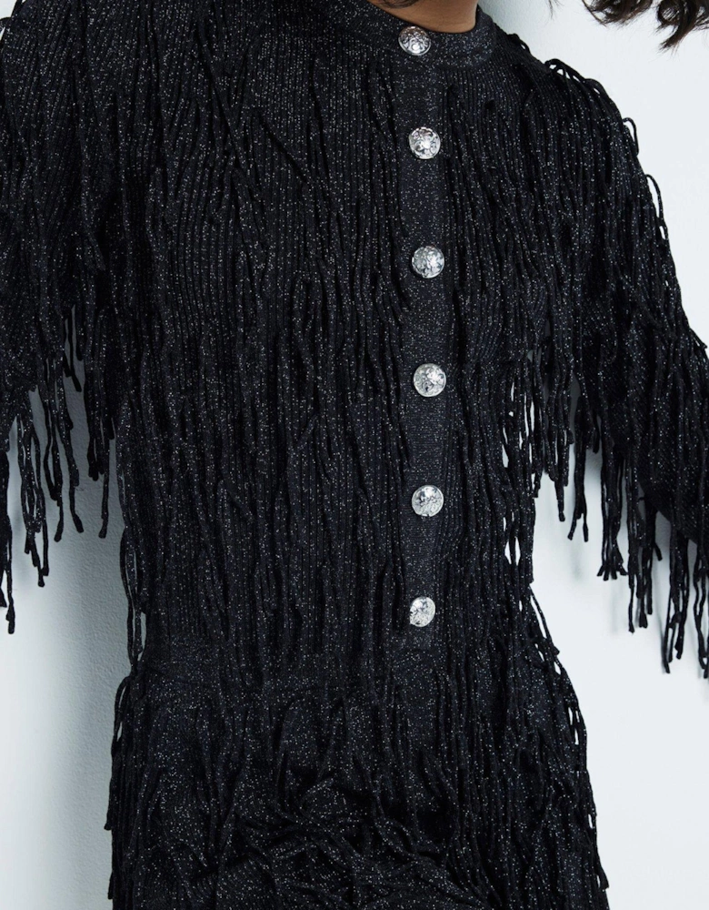 Ultimate Fringe Cardigan - Black