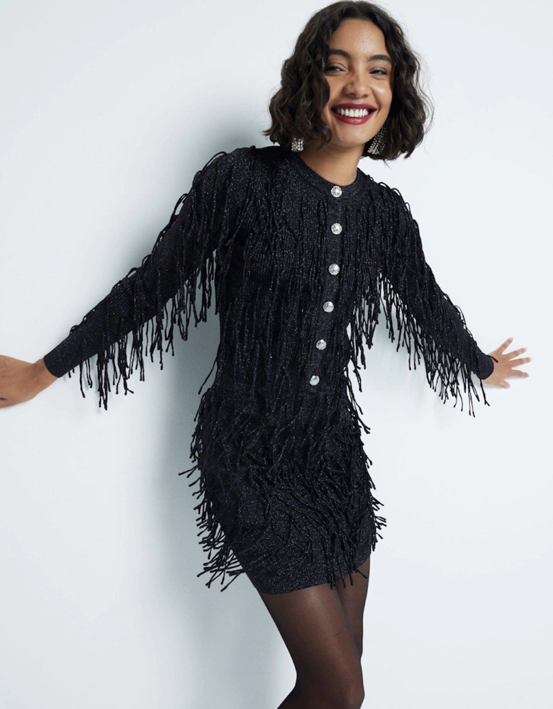 Ultimate Fringe Cardigan - Black