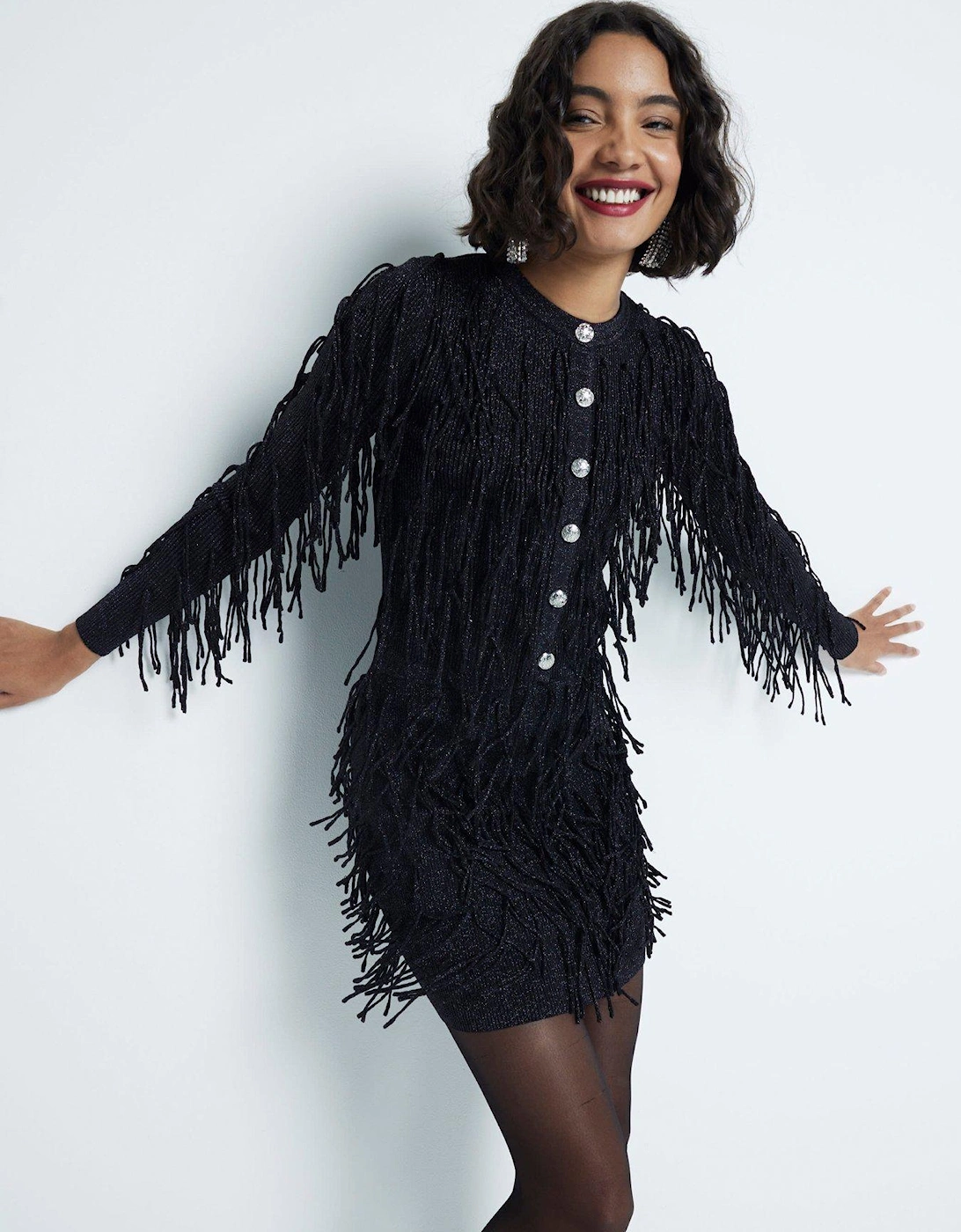 Ultimate Fringe Cardigan - Black