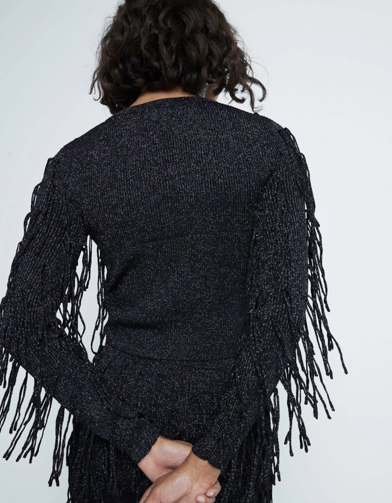 Ultimate Fringe Cardigan - Black