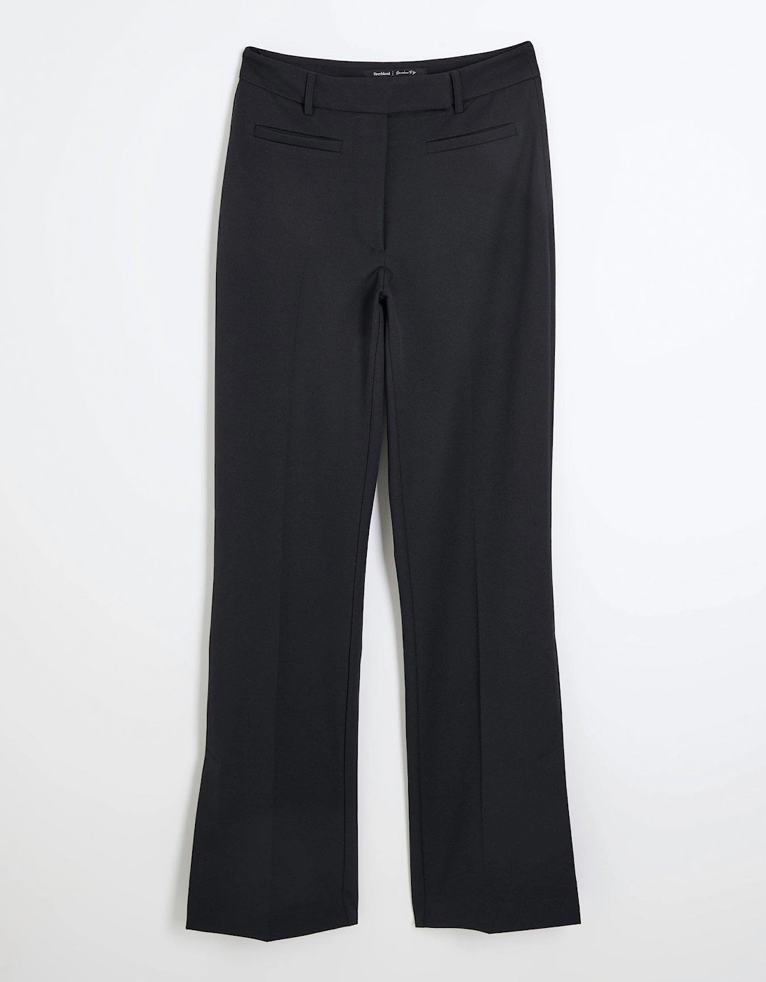 Slim Tailored Flare Trouser - Black