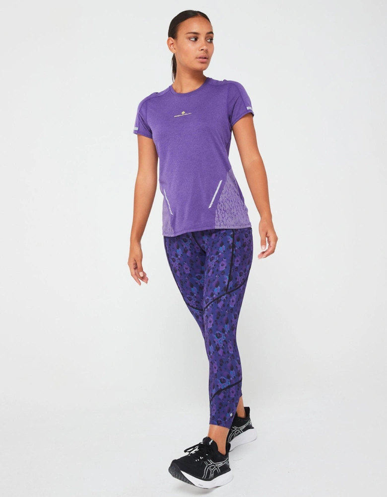 Womens Tech Reflect Running Tee-purple