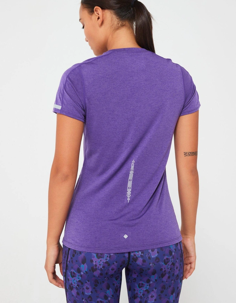 Womens Tech Reflect Running Tee-purple