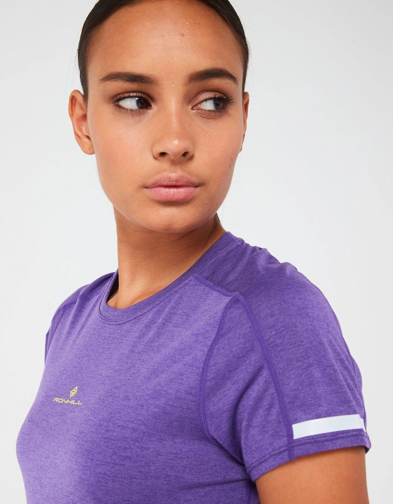 Womens Tech Reflect Running Tee-purple