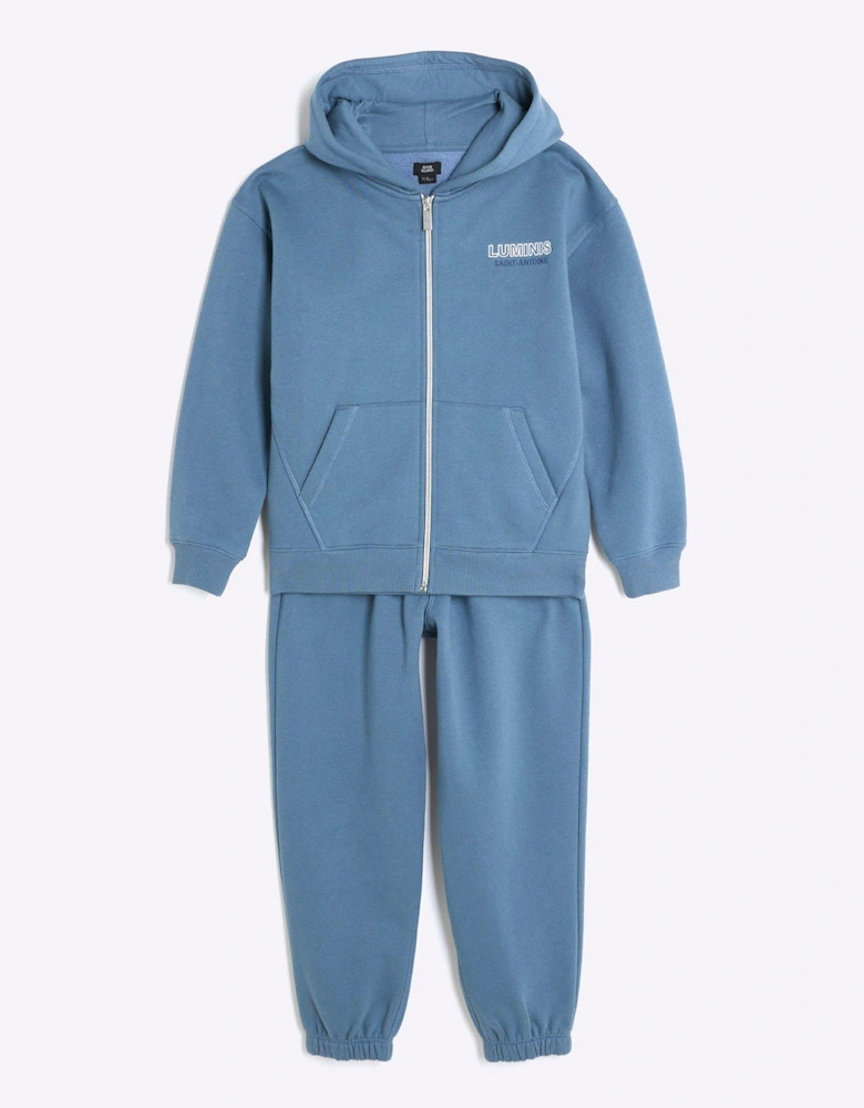 Boys Luminis Zip Through Hoodie Set - Blue