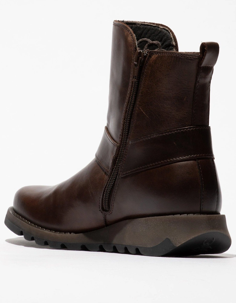 Soch136fly Biker Boot - Dark Brown