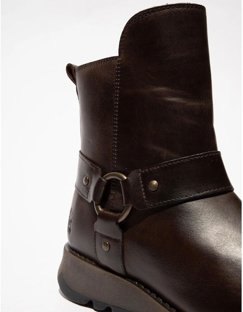 Soch136fly Biker Boot - Dark Brown