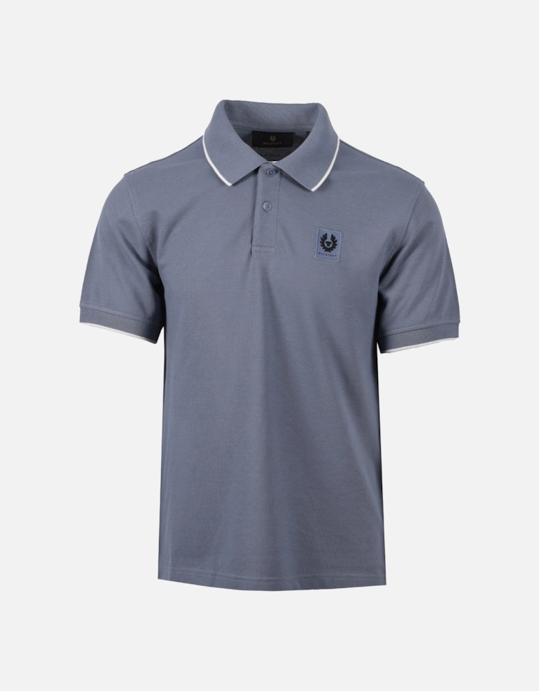 Tipped Polo Shirt Blue Flint