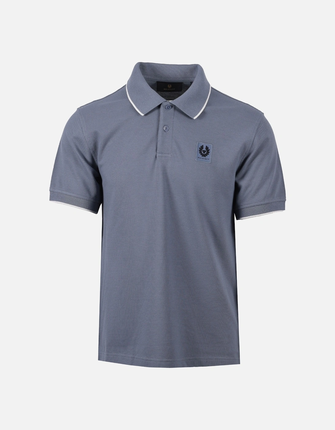 Tipped Polo Shirt Blue Flint, 4 of 3