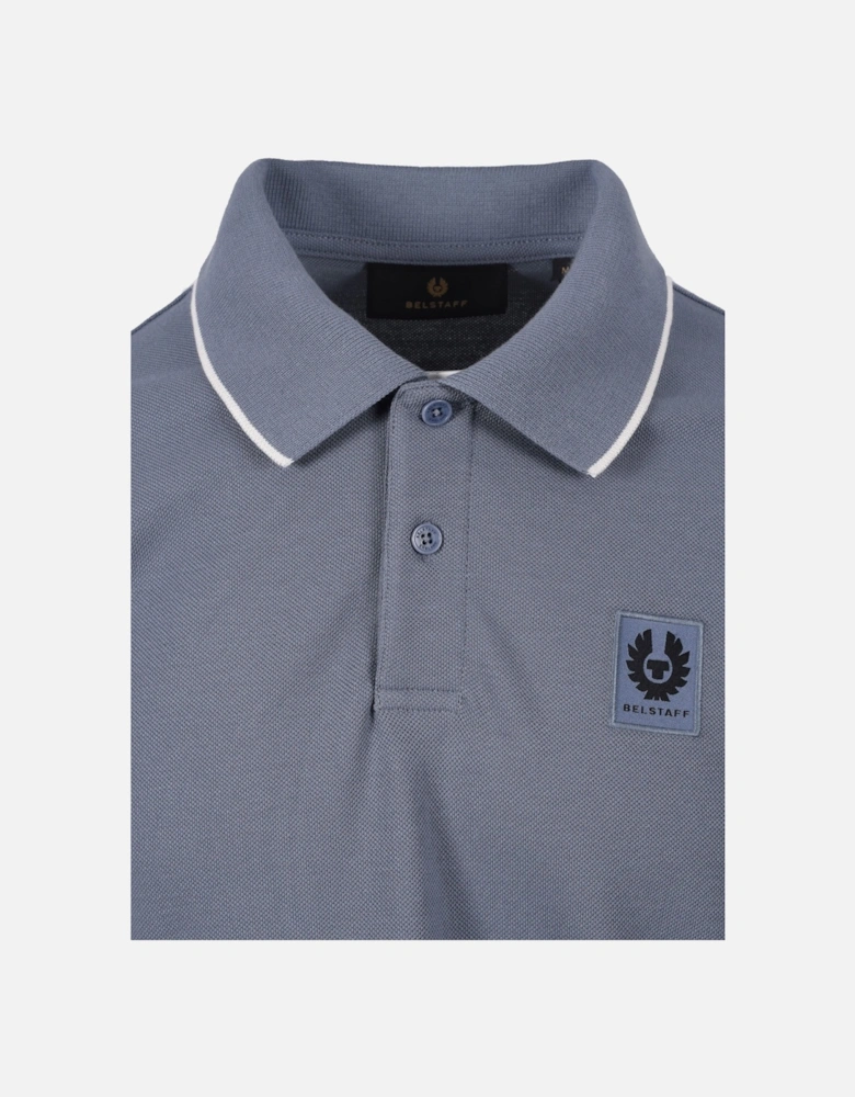 Tipped Polo Shirt Blue Flint