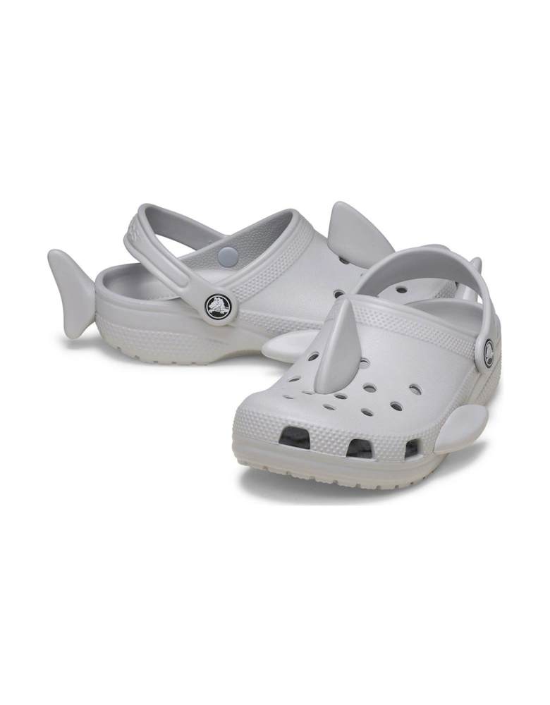 Kids Classic Iam Shark Clog - Light Grey