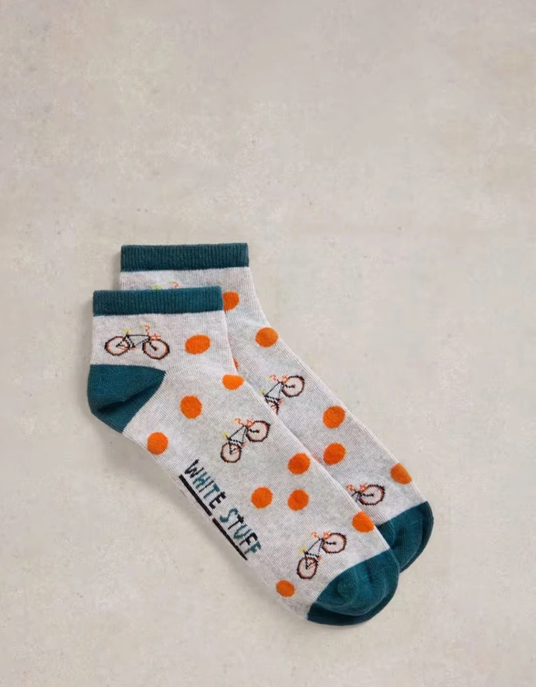 Men's Bicycle Spot Trainer Sock Grey Multi