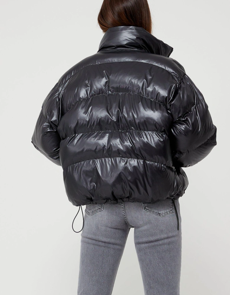 Retro Puffer Coat - Caviar Black