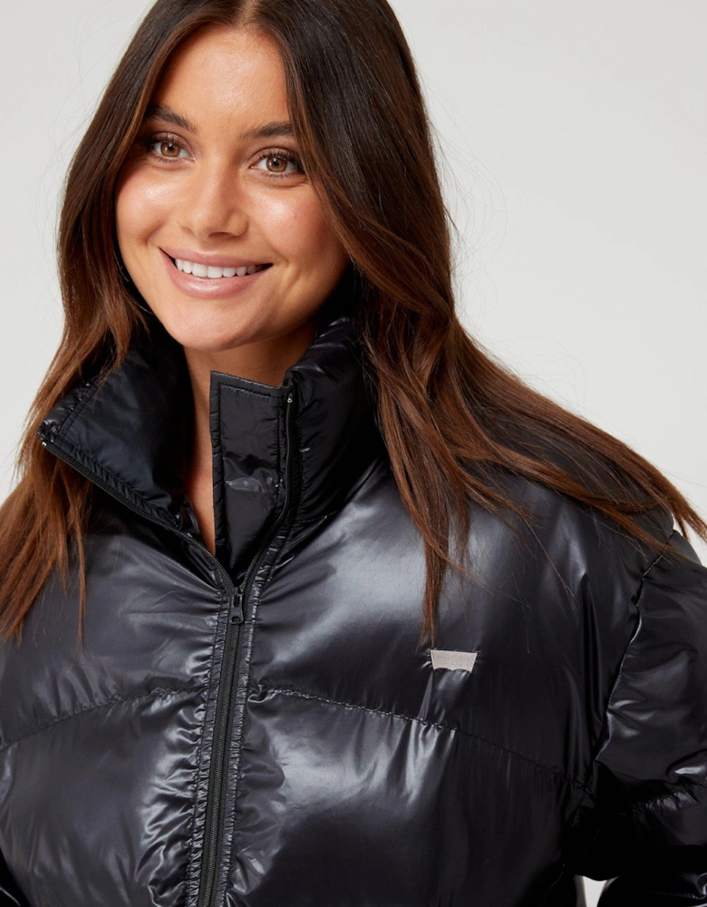 Retro Puffer Coat - Caviar Black