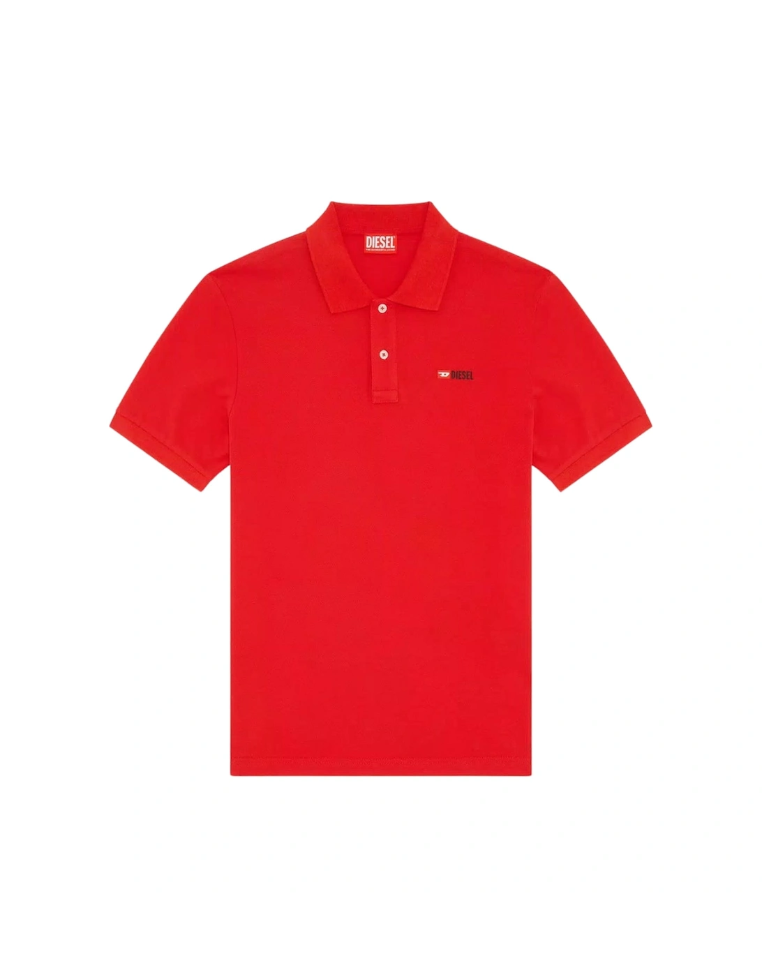 Men's Diesel T-Smith-Div-New D Logo Racing Red Polo Shirt - Size: 38