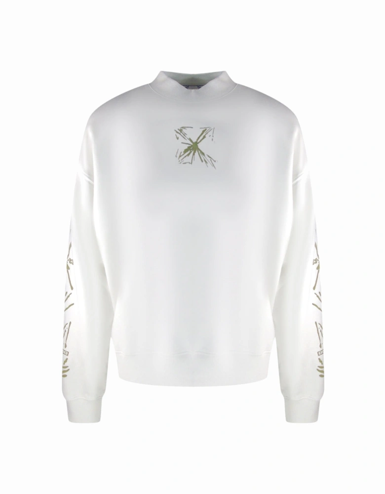 Splash Arrow Skate Fit White Sweatshirt