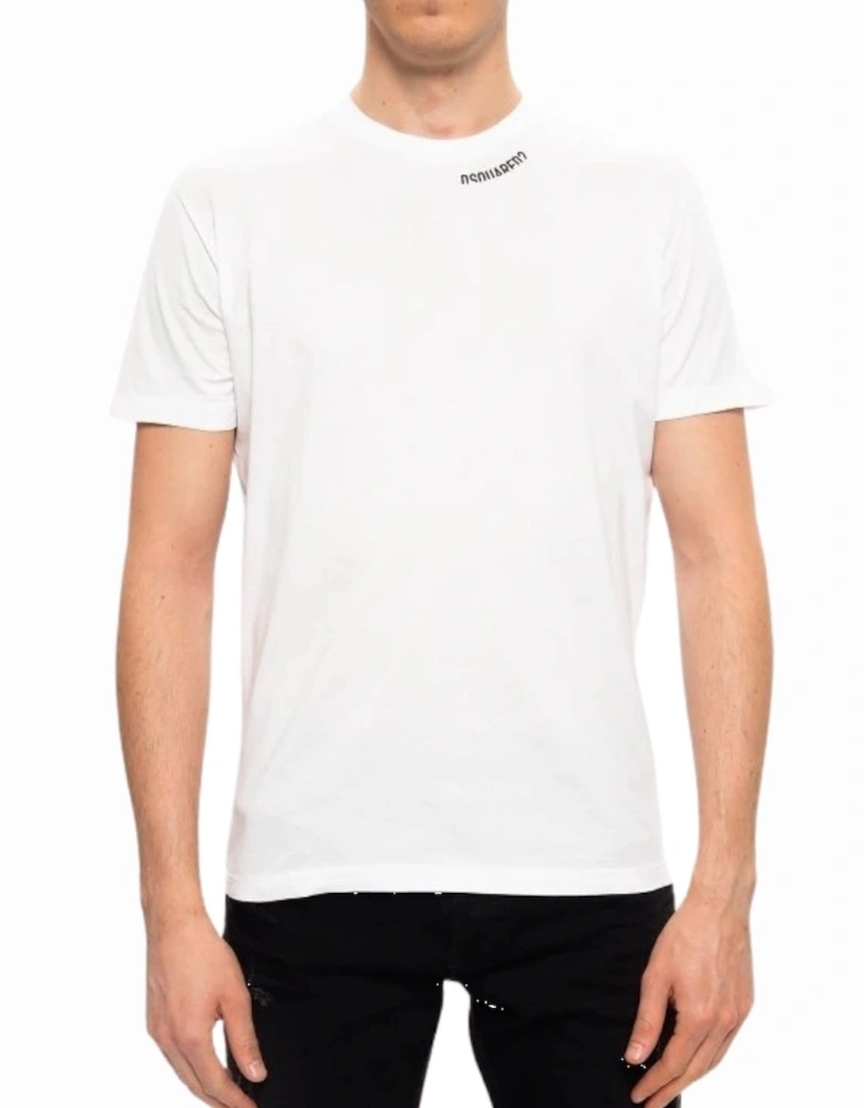 Cool Fit Logo Around Collar White T-Shirt