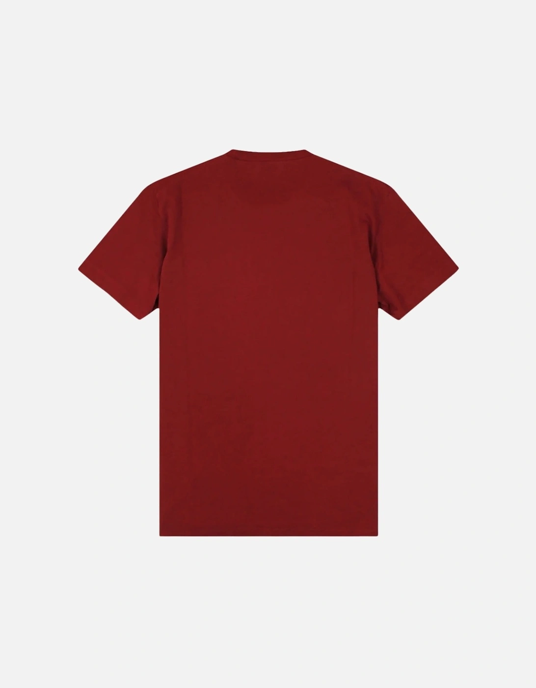 Cigarette Fit Brand Logo Burgundy T-Shirt