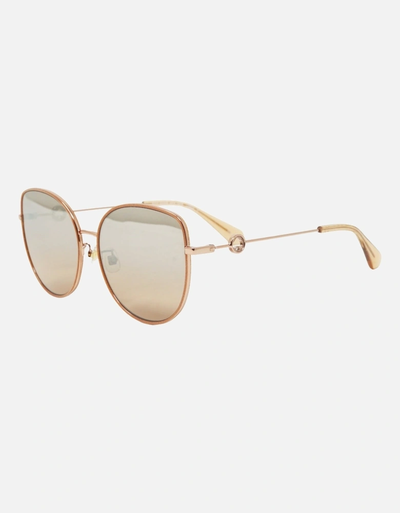 Brown Lens Gold Sunglasses