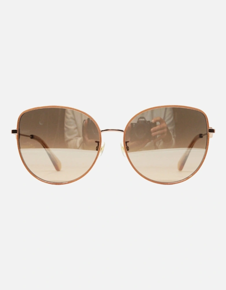 Brown Lens Gold Sunglasses