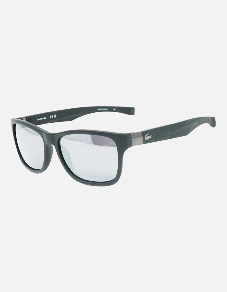 Grey Lens Satin Black Sunglasses