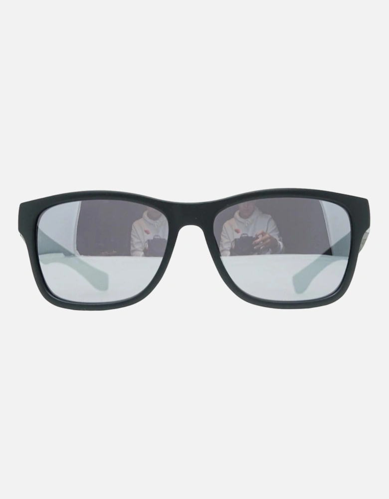 Grey Lens Satin Black Sunglasses