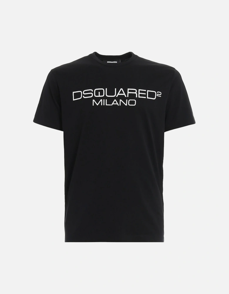 Cool Fit Milano Logo Black T-Shirt