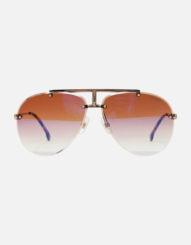 Brown Lens Gold Sunglasses