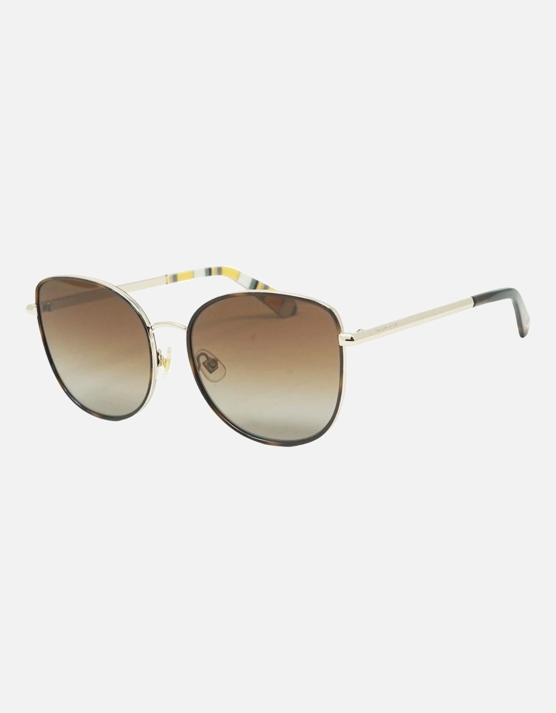 Brown Gradient Lens Gold Sunglasses