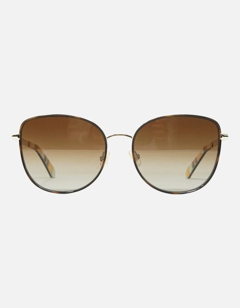 Brown Gradient Lens Gold Sunglasses