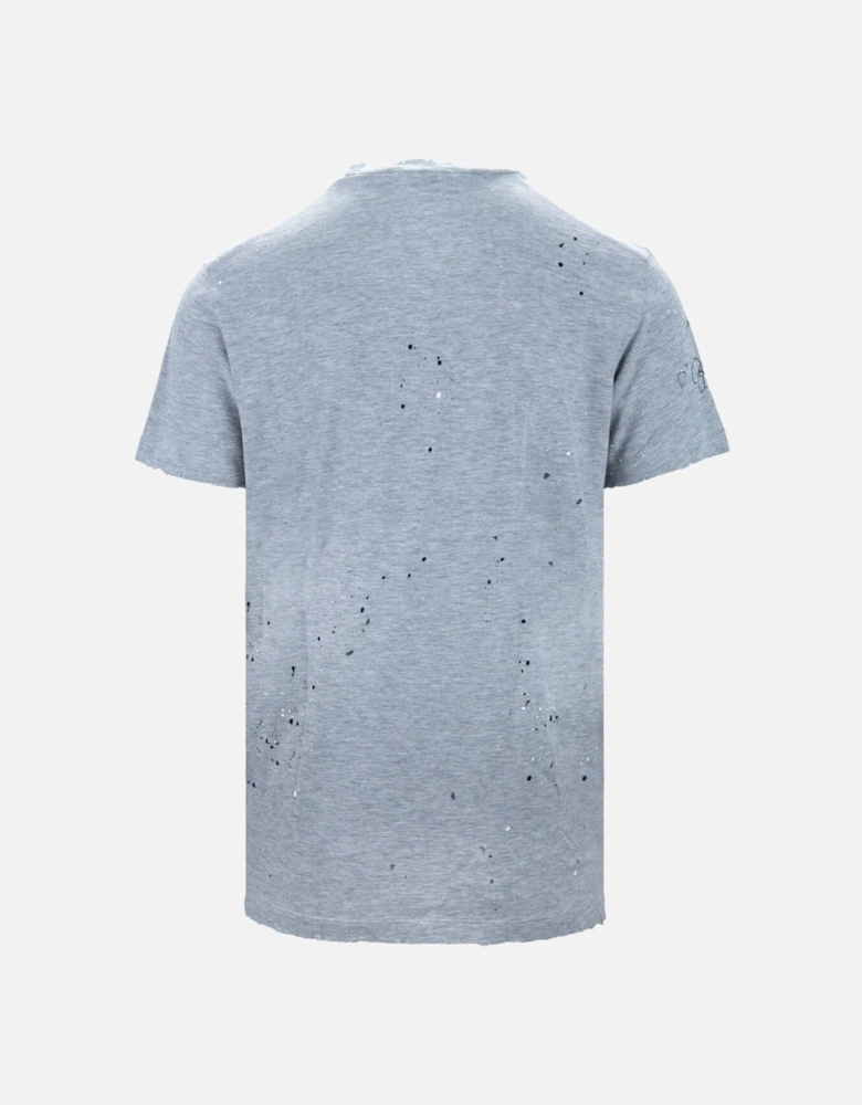 Cigarette Fit Scribble Logo Grey T-Shirt