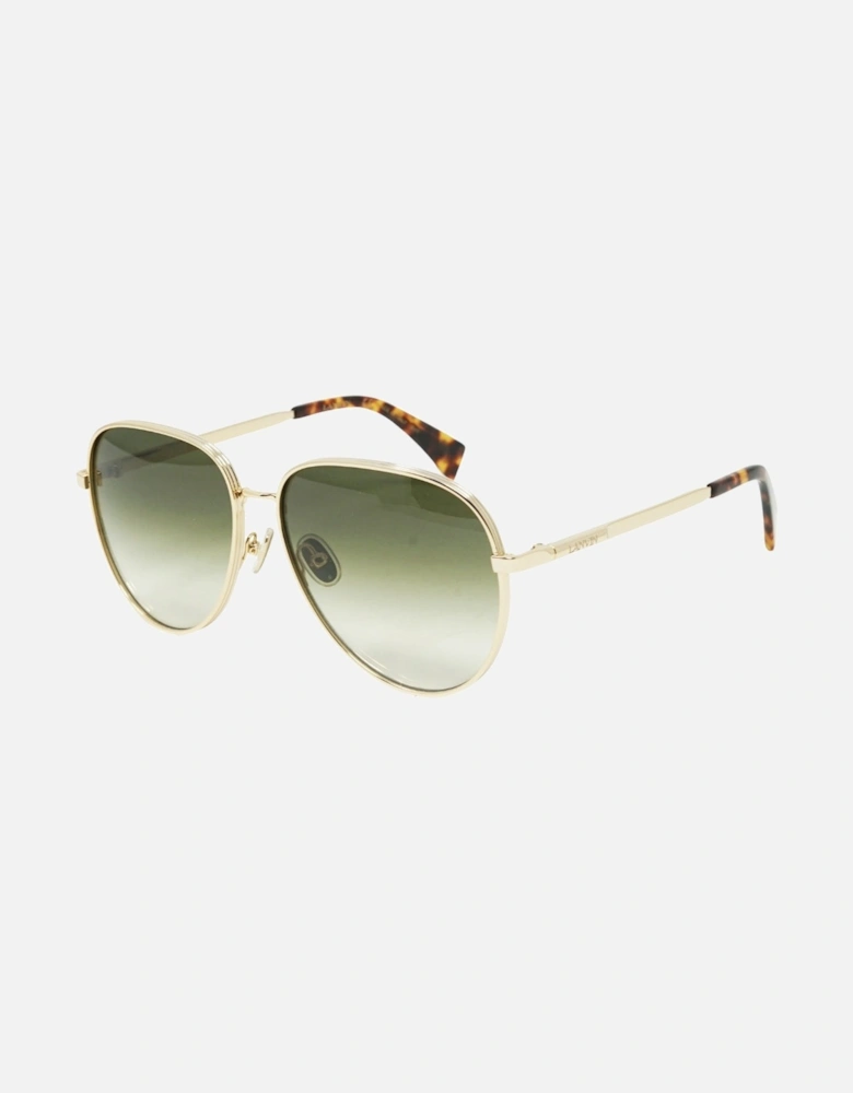 Gradient Green Lens Gold Sunglasses