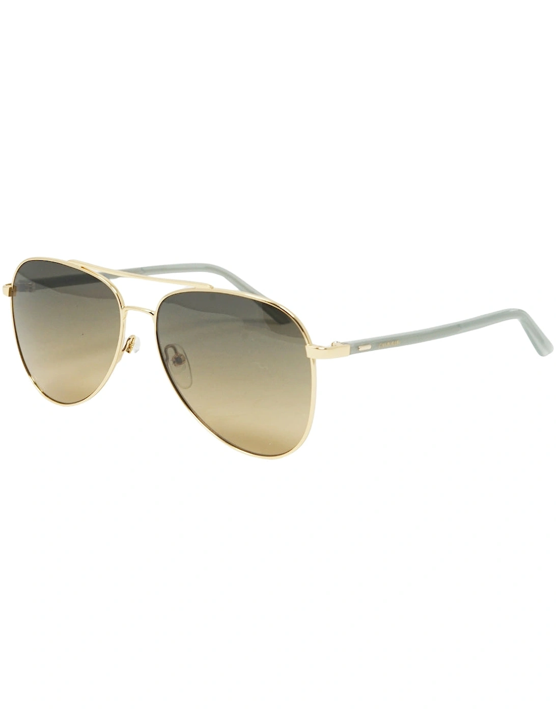 Gradient Lens Shiny Gold Sunglasses