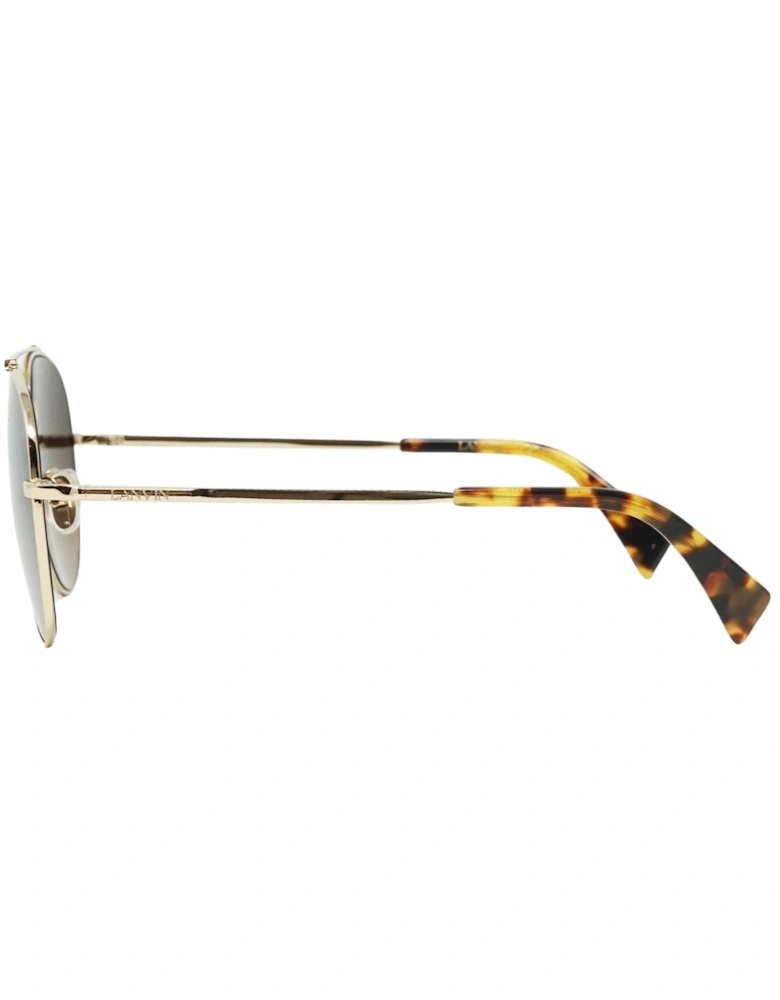 Gradient Brown Lens Gold Sunglasses